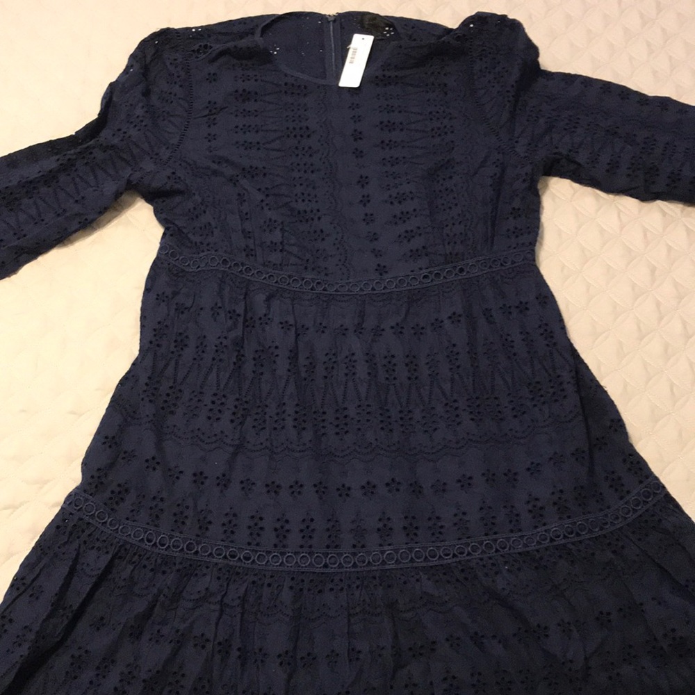 J. Crew NWT blue 14 eyelet dress